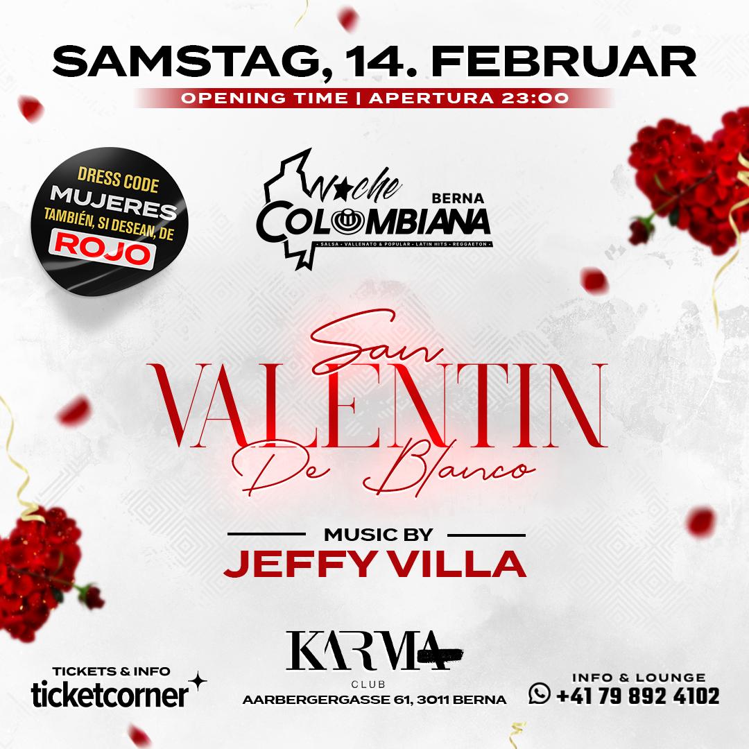 noche colombiana san valentin de blanco